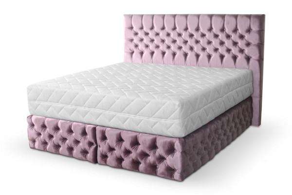 Chesterfield rozā divguļamā istabas mēbeļu dizains eleganta tekstila polsterēšana.