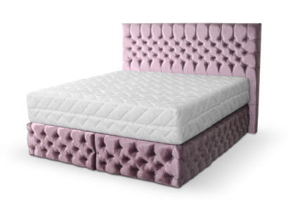 Chesterfield rozā divguļamā istabas mēbeļu dizains eleganta tekstila polsterēšana.