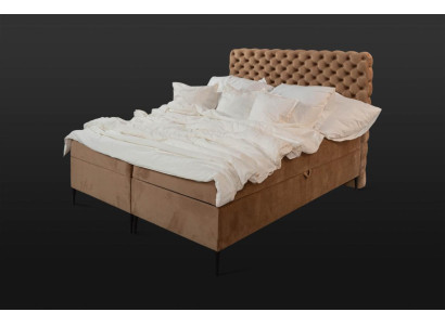 Brūna Krāsnas divguļamā gulta Luxury Boxspring gulta guļamistabas gultas