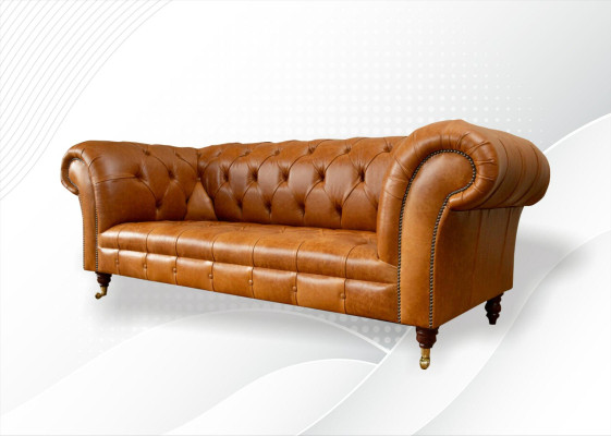 Chesterfield 3 sēdvietīgs dīvāns lazurnidušu moderns dizains ādas sofa radošais mēbeļu.