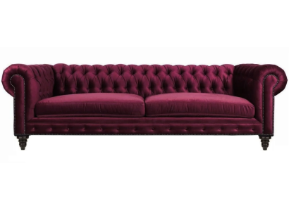 Sofas Tekstila auduma dīvāni Radoši mēbeles 3 sēdvietu jauns Cīsterfīldas dīvāns Burgunds.