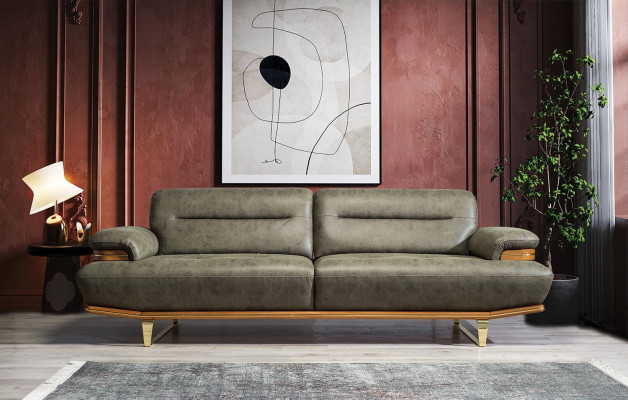 Trīsvietīga sofa Kanapeja Moderns mēbeles Dzīvojamā istaba Iekārtojums Pamatnes Sēdeklis