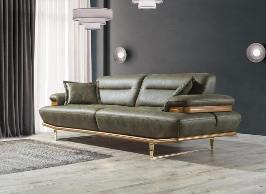Trīsvietīga sofa Kanapeja Moderns mēbeles Dzīvojamā istaba Iekārtojums Pamatnes Sēdeklis