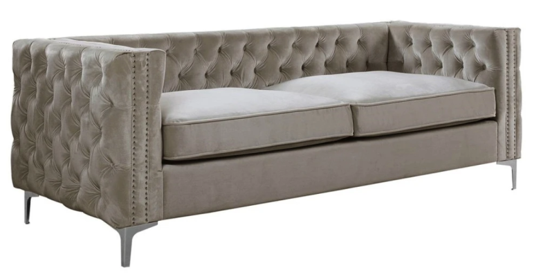 Chesterfield trīsvietīgais moderns mēbeļu tekstilas audums samets viesistaba luksusa dīvāns.