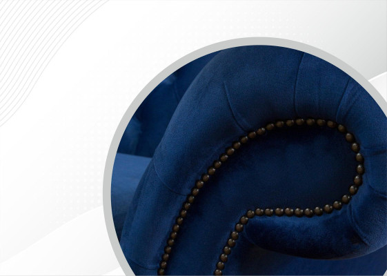 Zils xxl Big Sofa Couch Chesterfield 265cm Mēbeles 4 Sitteris