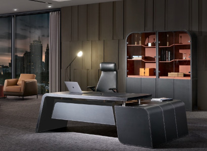 Stūra rakstāmgalds Dokumentu skapis Skapis Krēsls Biroja mēbeļu komplekts