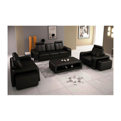 Sofa komplekts ar USB pieslēgumu. Ādas dīvāns komplekts sēžamvietas dzīvojamo zonu 3+2+1 personas jaunais.