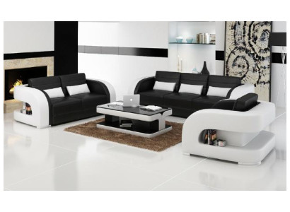 Sofas suites ādas dīvāns USB dīvāns dīvāns dzīvojamā istaba sološu komplekti 3+2+1 Jauns