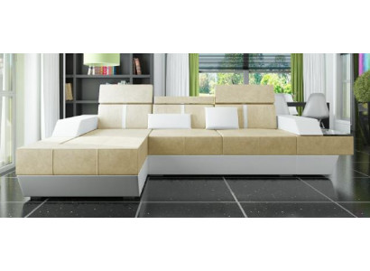 Audumsofa Stūra sofa Tekstila sofa Sofa + USB Tekstila audums Dzīvojamās istabas mēbeles Pildspalva jauna