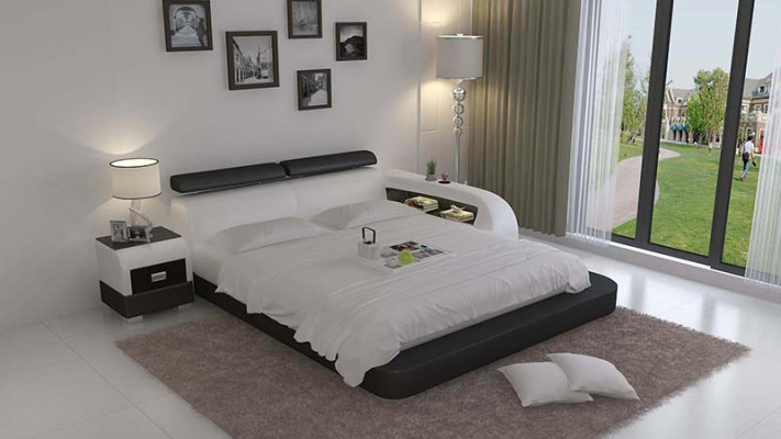 Gulta ar USB polsterbed Luxusbett divvietīga laulības gulta gultas 140/160/180 LB8801