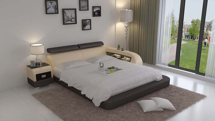 Gulta ar USB polsterbed Luxusbett divvietīga laulības gulta gultas 140/160/180 LB8801