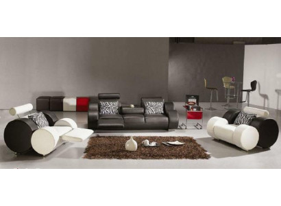 ĀDAS SOFA, ĀDAS DĪVĀNS-KOMPLEKTS 3+2+1 SĒDĒTĀJS PĀRKLĀJUMU TĒTIS IZSTRĀDĀTĀJA SOFA JAUNA