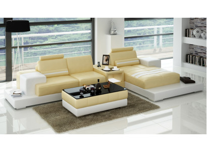Ādas dīvāns Sofax Living Landschaft Corner Sofa Corner Suite Design Modern Sofa L6004D