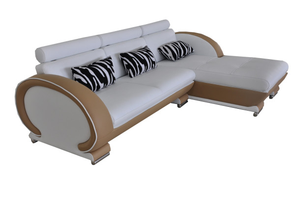 Stūra dīvāns ādas dīvāns Stūra komplekts Dzīvojamā telpa Ainava L formas dizains Polster neu