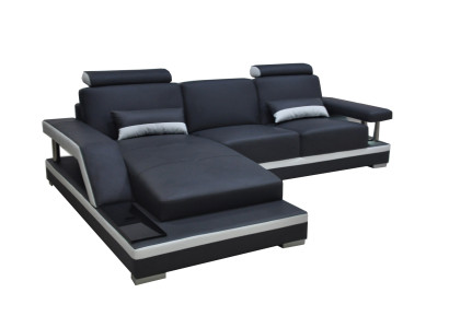 Ādas dīvāns dzīvojamo zonu stūra komplekts Moderns dizains Sofa L-formātā