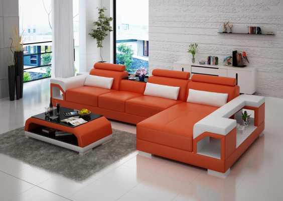Ādas dīvāns mājokļa iekārtojums stūra dīvāns stūri un dizains Modern Sofa G8010C