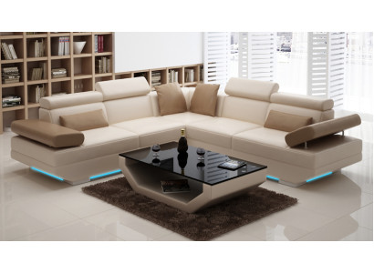 Ādas dīvāns Sofa Couch dzīvojamo telpu stūra dīvāns komplekts dizains Modern Sofa K5009B