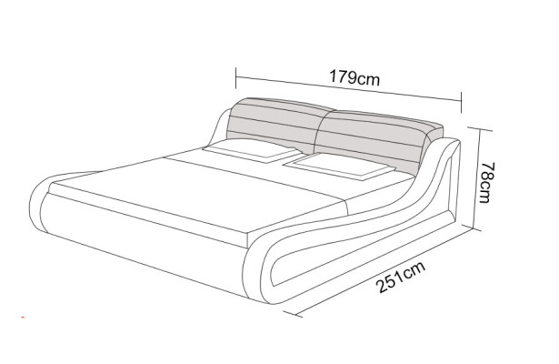 Ādas gultas ar USB iebūvētu matraču luksusa divvietīga viesnīcas gulta 140/160/180 cm platumā.