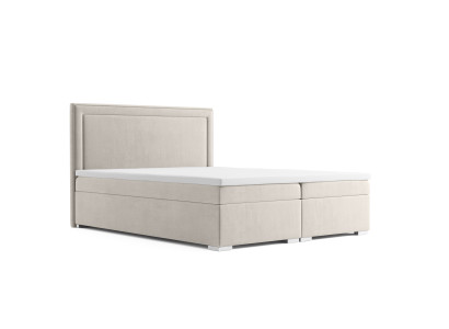 Boxspring gulta viesnīcai, divguļamā, luksusa izpildījumā, ar polsterētu gultas kasti, funkcija, 180x200 cm.