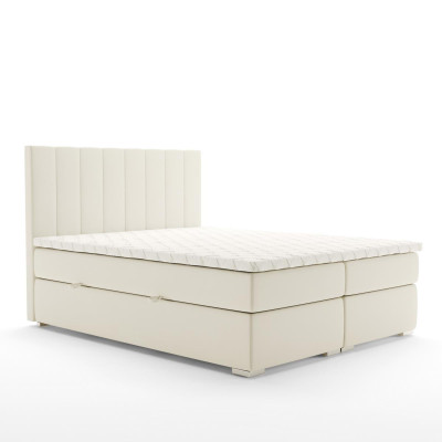 Boxspring gulta viesnīcai Dubultā luksusa gultas atslēga ar polsteriem un funkciju Beža krāsā, jauna