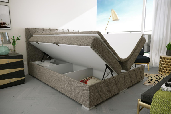 Boxspring gultas komplektā komplekts divvietīgs matracis Matracu aizsargs Gultas funkcija Kastes viesnīca