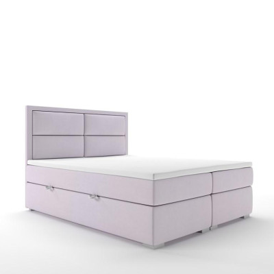 Boxspring gulta, viesnīcas divguļamais komplektēts komplektā ar virsmaizi matraci gultu funkcijas kastē.