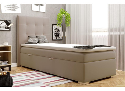 Luksusa Boxspring gulta viesu istabas gultas polsterētā funkcija ar gultas kasti 90x200cm
