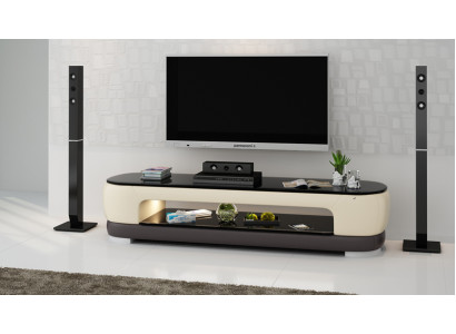 RTV TV Sideboard Decol Leather Glass Table Television Cabinet Table Designer