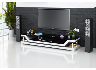 RTV TV Galda skapis ādas stikla tabula TV skapis Designer TS1003
