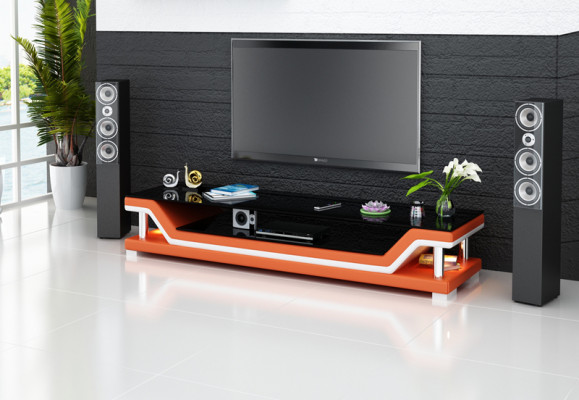 RTV TV Galda skapis ādas stikla tabula TV skapis Designer TS1003