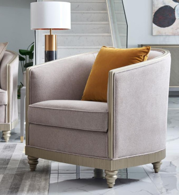 Dizainera dīvāns ar sēdēšanu, 3+1+1 sēdvietas, beige auduma garnitūra, samta jaunais dīvāns