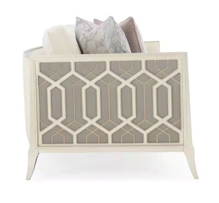 Mūsdienīgs 3 vietu dizaina dīvāns ar auduma pārklājumu, auduma dīvāni.