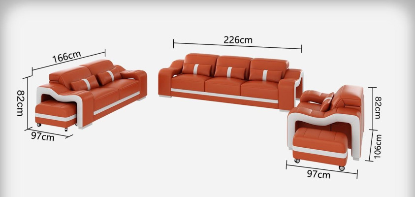 Sofasvīt Moderns Dīvāns Dīvāns Sēž 3+1+1 Kompleta Garnitūra Komplekts Jauns Dzīvojamā Istaba
