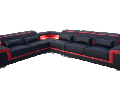 XXL dīvāns Stūra ādas dīvāns mājas vieta garnitūra dizains Moderns dīvāns L formas G8020B