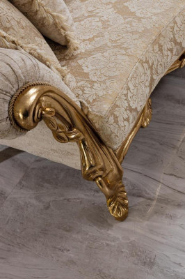 Chesterfield dīvāns un krēsls beige krāsā, augstvērtīgā luksusa dizainā