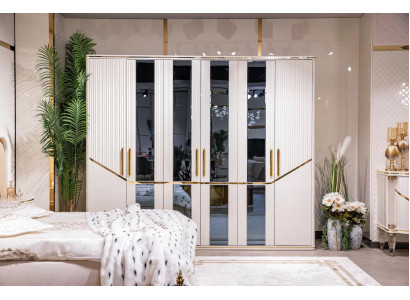 Skapji skapji skapis dizains koks beige zelts moderns mēbeles 270 cm