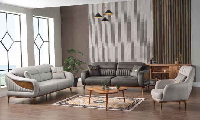 Sofas komplekts 3+3+1 vietu moderns atpūtas krēsls Modernais stils 3 gab. Luksusa dzīvojamā istaba Jauns