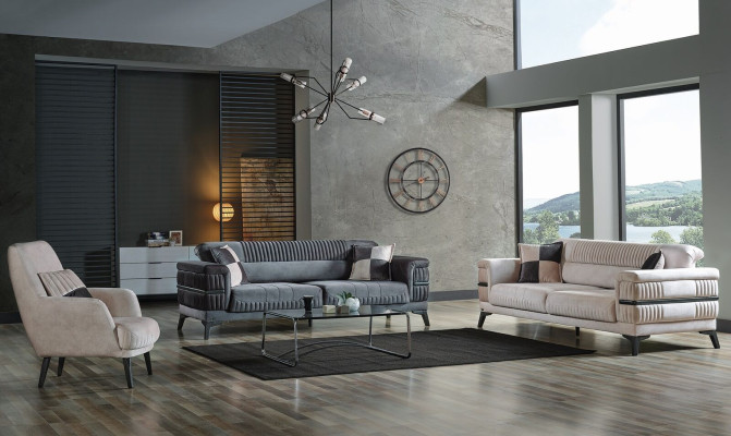 Sofas komplekts 3+3+1 koksnes dzīvojamā istaba luksusa dīvāns moderns audums jauns pilnībā