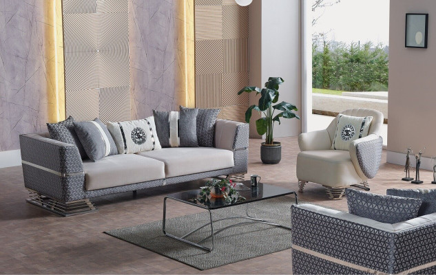 Sofas komplekts 3+1 vieturis Mūsdienīgs atpūtas krēsls Mēbeles Jaunas