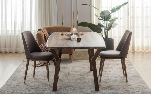 Dining room chair set 6x chairs + dining table luxury furniture group dining group