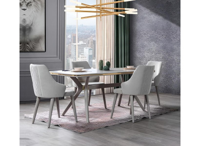 Moderns ēdamgalds 6x krēsli dizainera luksusa ēdamistabas mēbeles koka ēdamgrupa