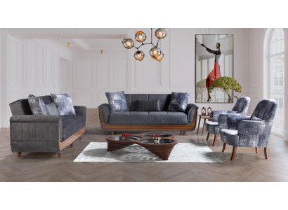 Sofa komplekts 3+2+1+1 koka dzīvojamajai istabai, luksusa dīvāns, moderns audums, pilnīgi moderns.