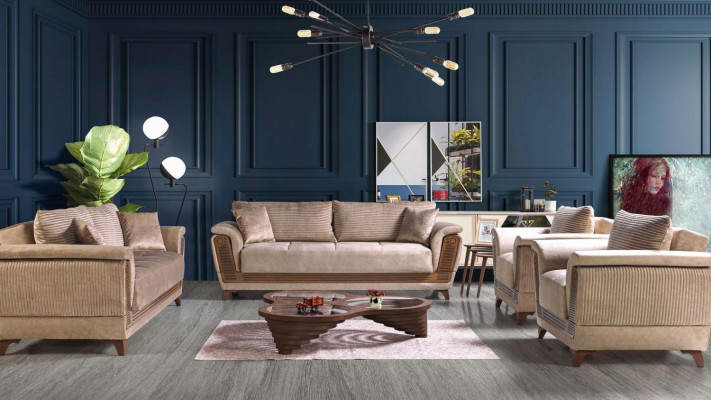 Sofa komplekts 3+2+1+1 Sēdvieta Moderns tekstils Komplekts 3 sēdvietām Lux jauns