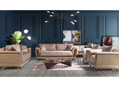 Sofa komplekts 3+2+1+1 Sēdvieta Moderns tekstils Komplekts 3 sēdvietām Lux jauns