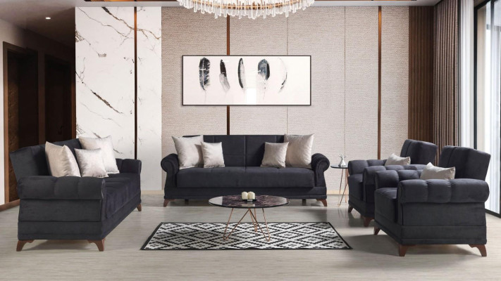 Sofas komplekts 3+2+1+1 auduma moderns pilna komplektācija 2 krēsli dīvāns 3 sēdvietas luksusa versijā