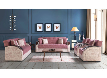 Sofas komplektā 3+3+1+1, auduma koka sofā 3-vietīgs moderns krēsls, jaunu komplektu.