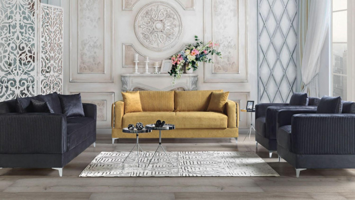 Sofas komplekts 3+2+1+1 auduma moderns komplekts krēsli dīvāns 3 sēdvietu luksuss.