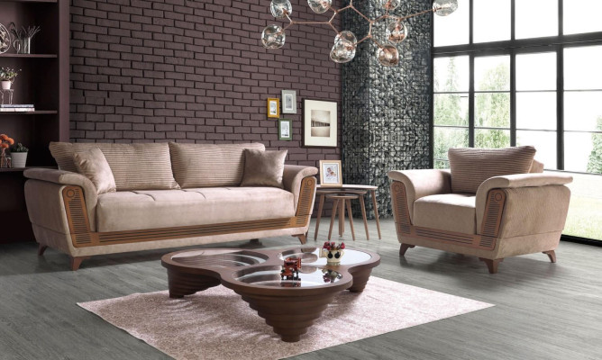 Sofas komplekts 3+1 sēdvieta mīkstie krēsli Modernais atpūtas mēbeles gulta
