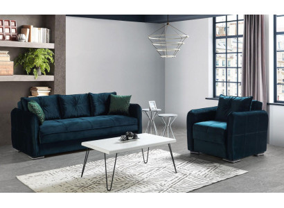 Sofas sēžamvieta 3+1 Solvējs Dīvāns Garnitūra Moderns Relaksējošs krēsls Mēbeles Luksuss