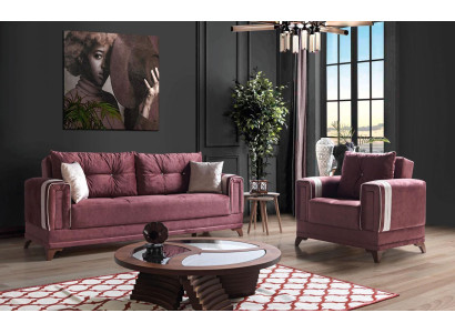Sofas komplekts 3+1 sēdvietas Tekstila koka sofa 3 sēdvietas Moderns krēsls Komplektētā iestatījuma eu